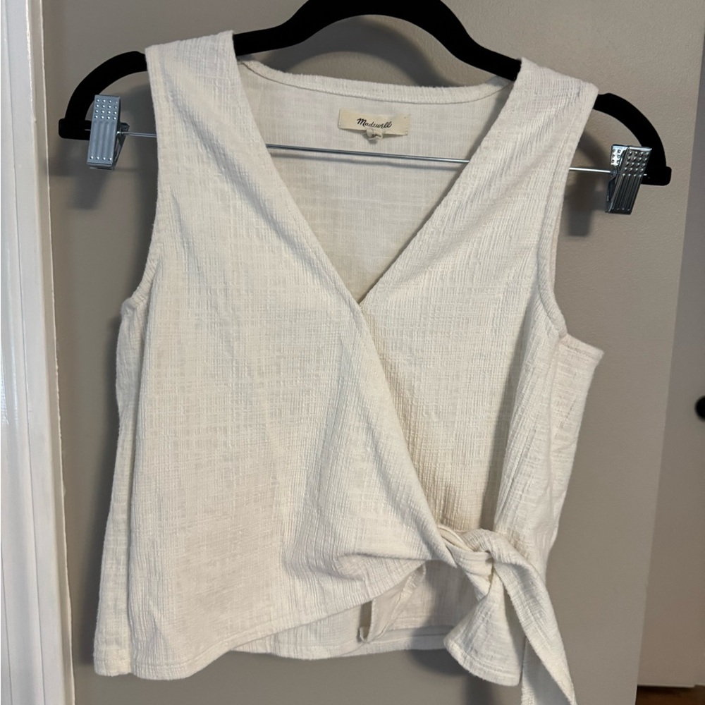 Sleeveless White Top